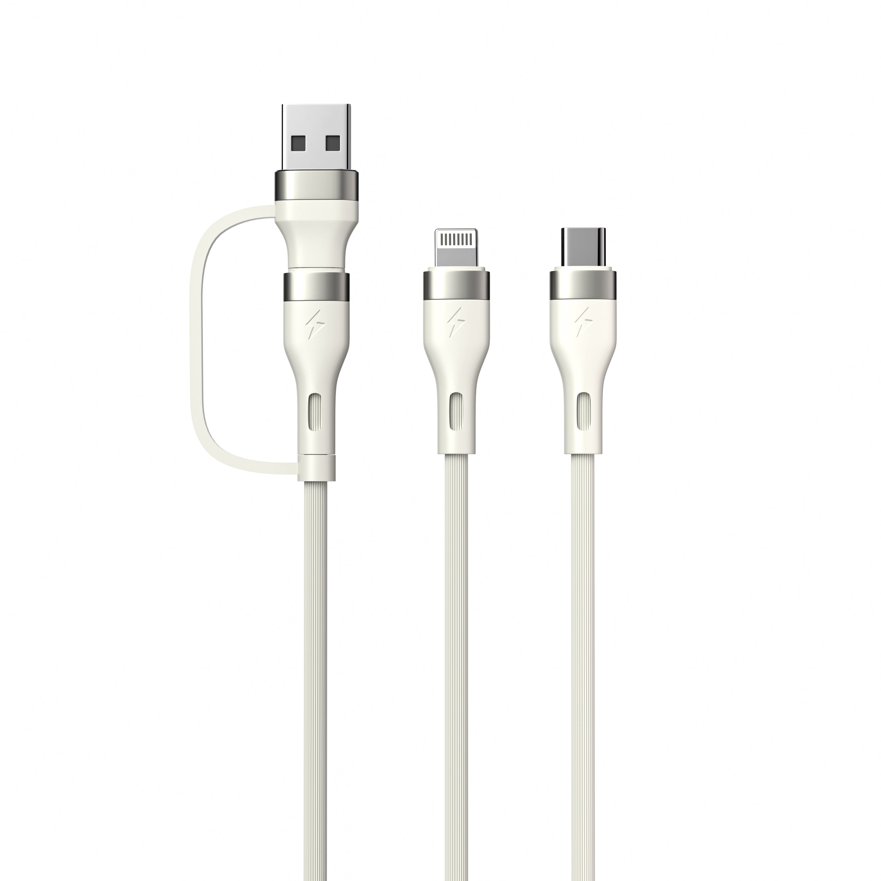 LAX Linear 4-in-1 USB-A/C to USB-C/Iphone Cable – 6ft