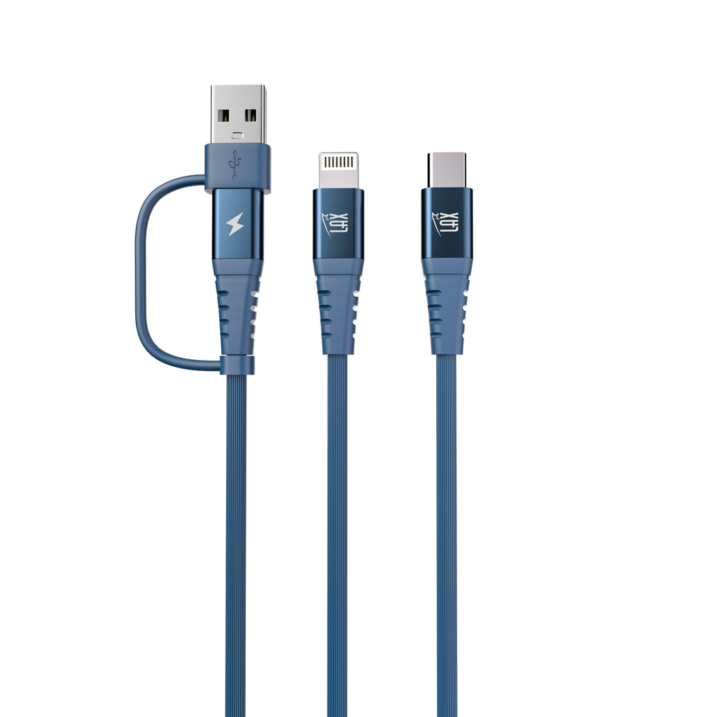 4-in-1 USB-A/USB-C to USB-C and Iphone Cables For iPhone/Android Devices