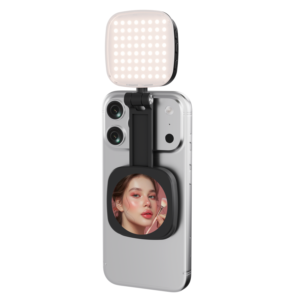 LAX Magnetic Vlogging Kit | 4-in-1 LED Light & Mic Hub