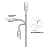 Lax Gadgets Lace USB Type-C Cables-10 Feet