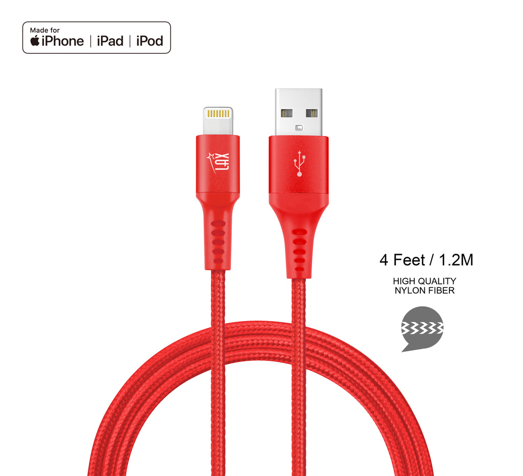 Apple MFi Certified Braided Nylon USB to Iphone - 10 Feet