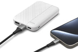 6600mAh Power Bank - White - Tri-Fold