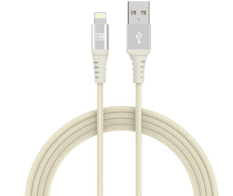 Apple MFi Certified Iphone to USB Braided Cable - 4 Feet
