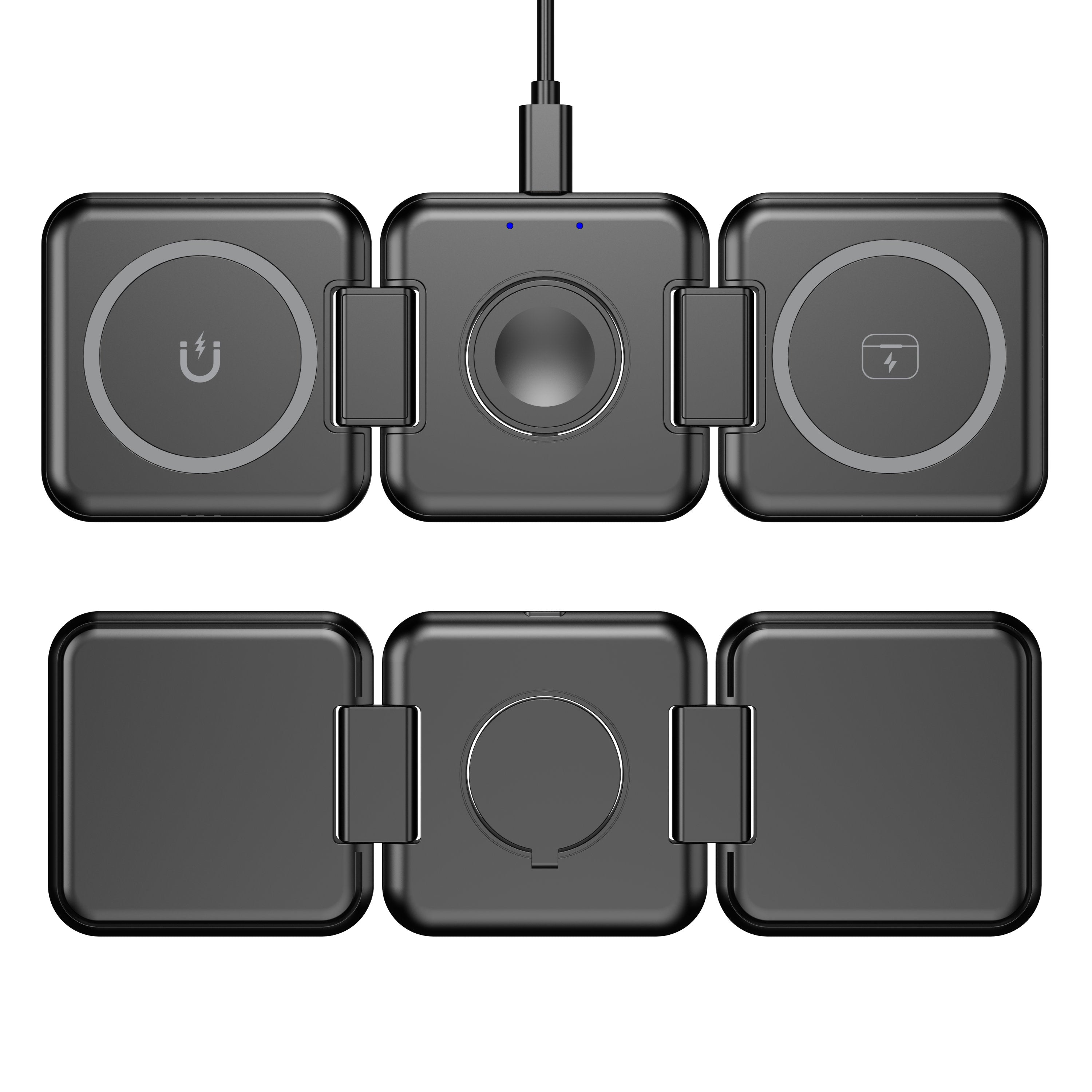 3-in-1 Magnetic  Foldable Wireless Charger for iPhone, Apple Watch, AirPods