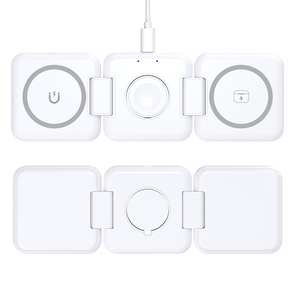 3-in-1 Magnetic  Foldable Wireless Charger for iPhone, Apple Watch, AirPods