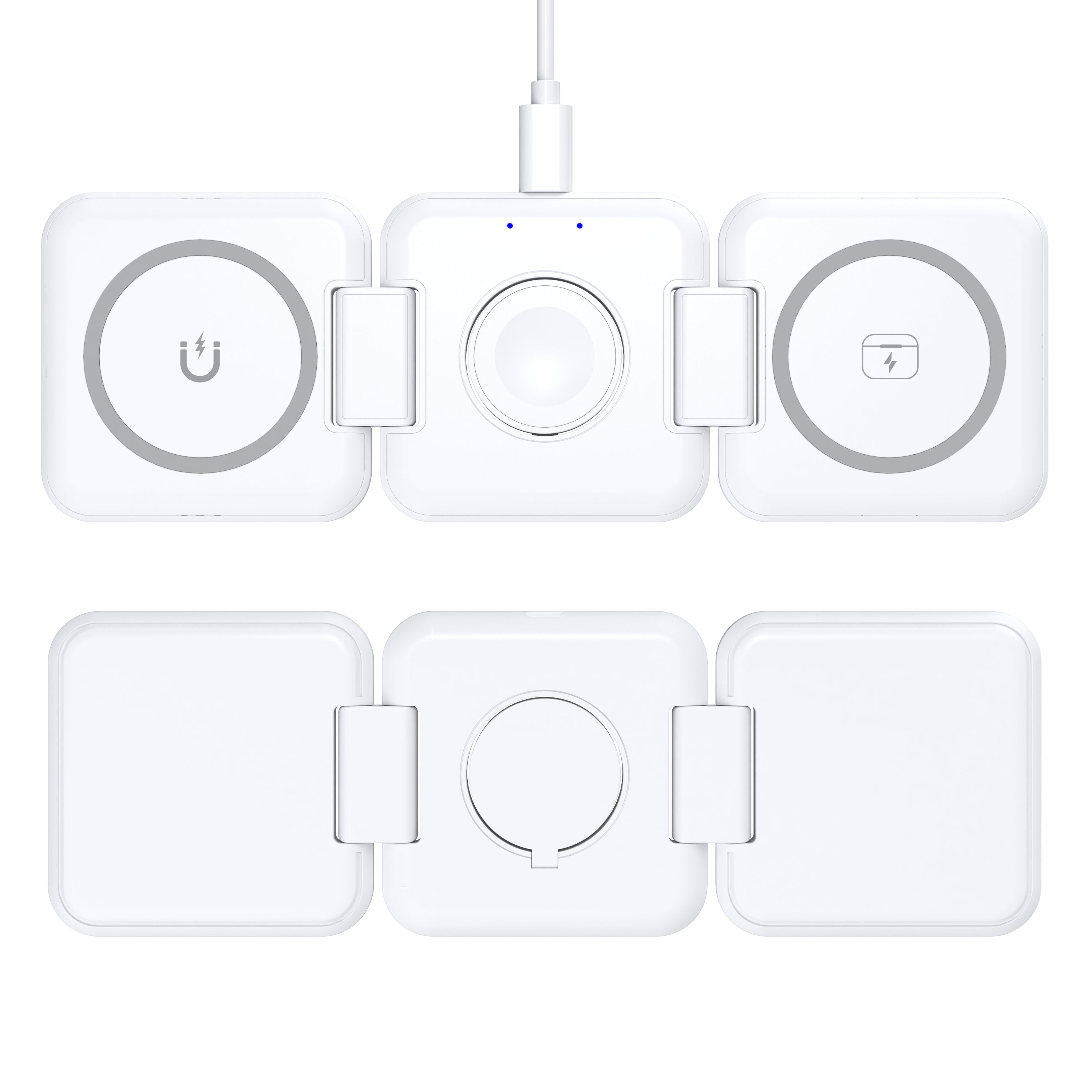 3-in-1 Magnetic  Foldable Wireless Charger for iPhone, Apple Watch, AirPods