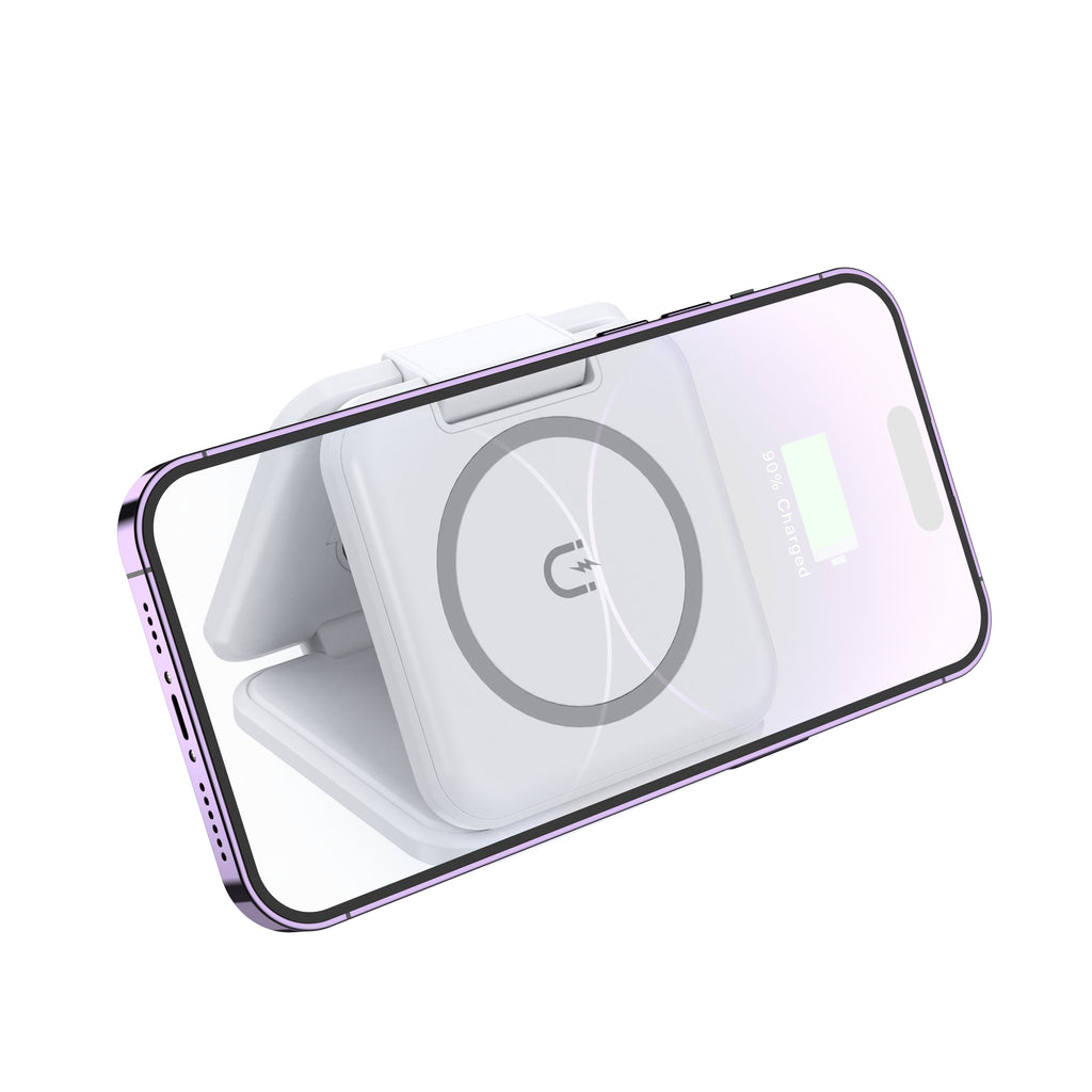 3-in-1 Magnetic  Foldable Wireless Charger for iPhone, Apple Watch, AirPods