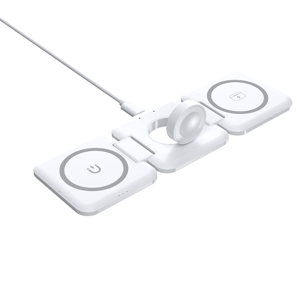 3-in-1 Magnetic  Foldable Wireless Charger for iPhone, Apple Watch, AirPods