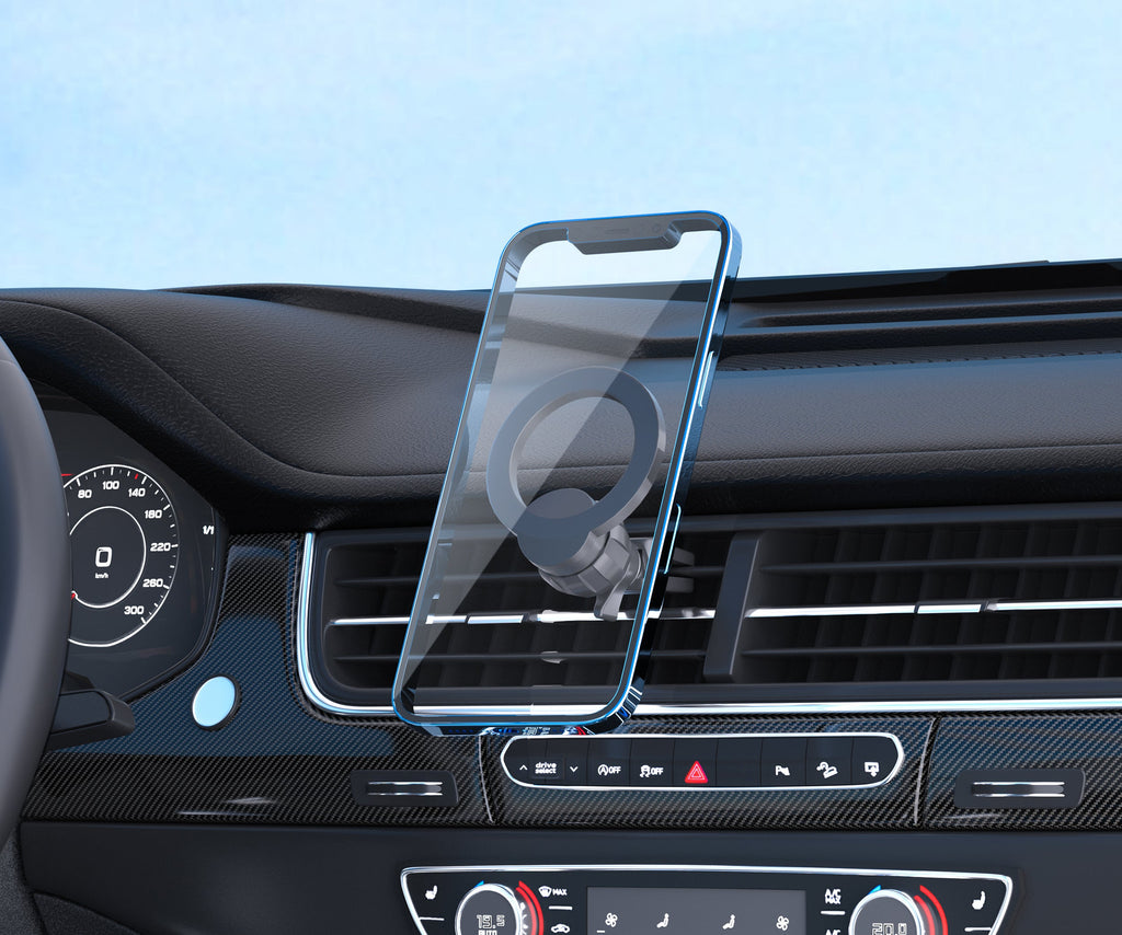 MagSafe Compatible 2-in-1 Dashboard and Air Vent Wireless Charging Mount