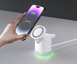 LAX 3-in-1 MagSafe Compatible Compact Wireless Charging Station