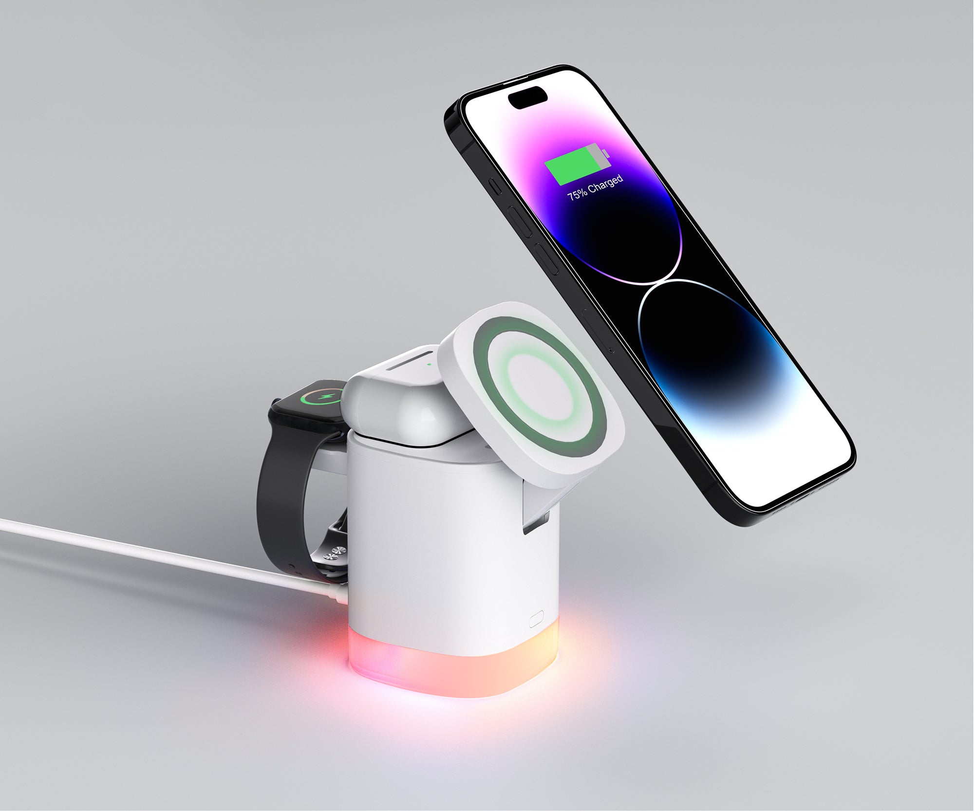 LAX 3-in-1 MagSafe Compatible Compact Wireless Charging Station