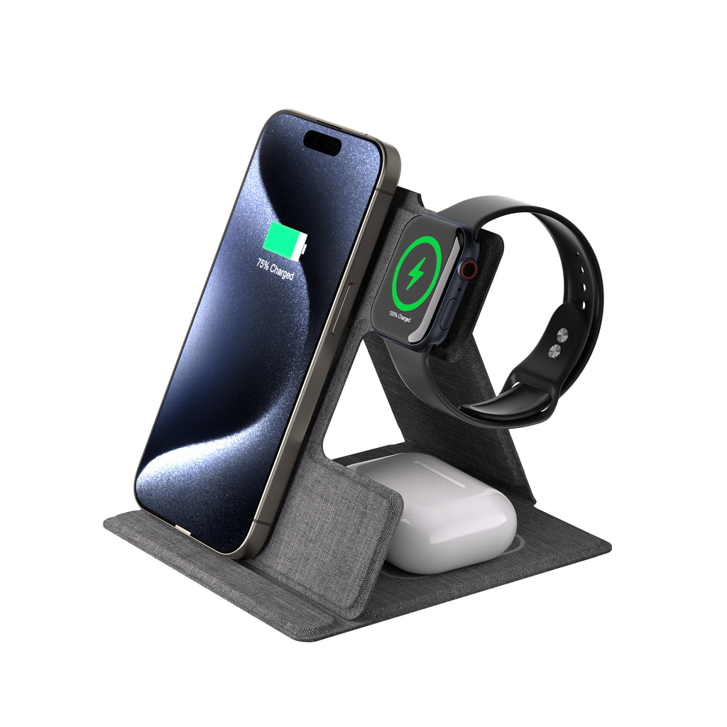 MagSafe compatible Fabric Travel 3-in-1 Charging Stand