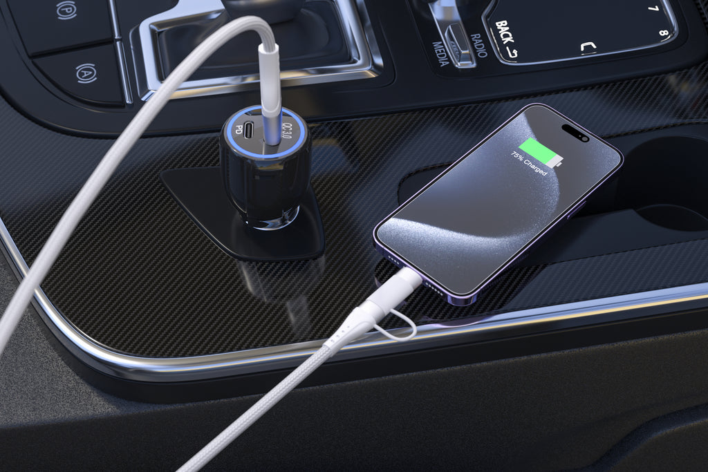 Apple MFi Certified 4 in 1 Iphone, USB-C, USB-C/USB-A Cable - White