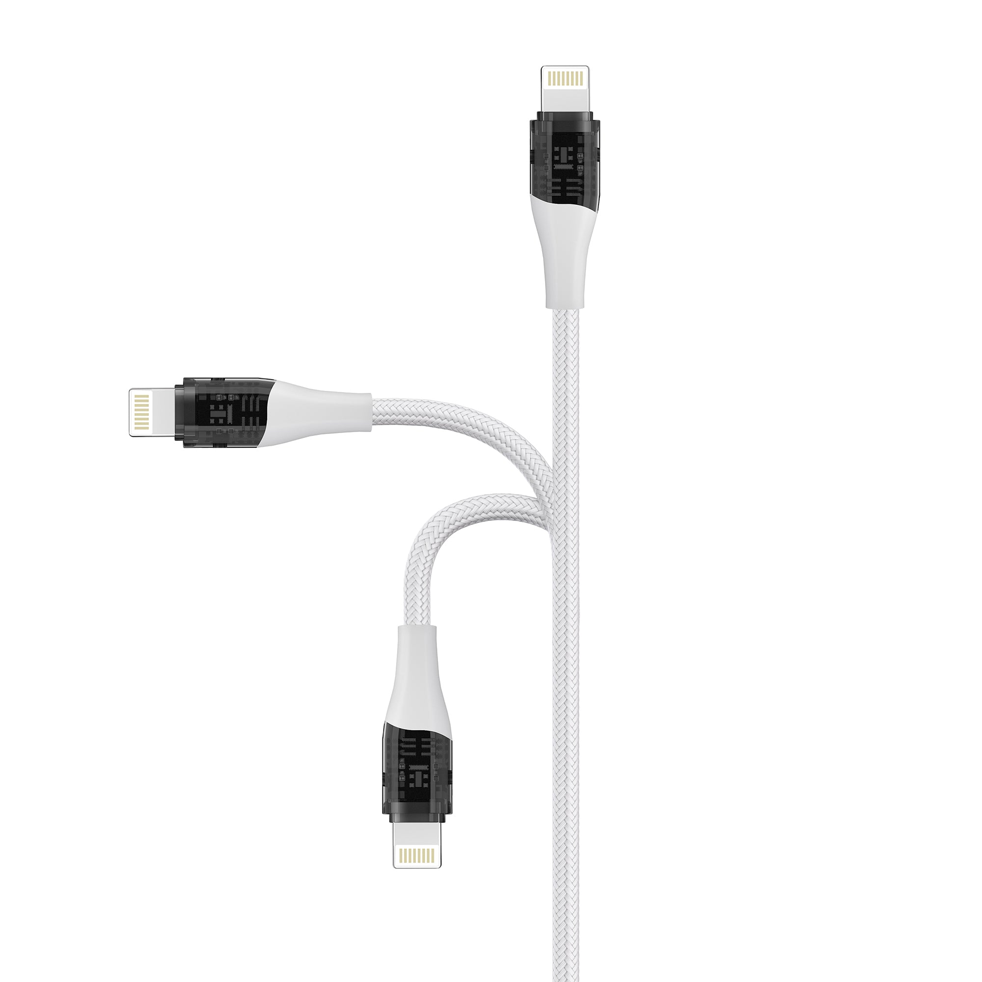 LAX Apple MFi USB-C to Iphone Cables 10 Feet Clear Connectors Braided