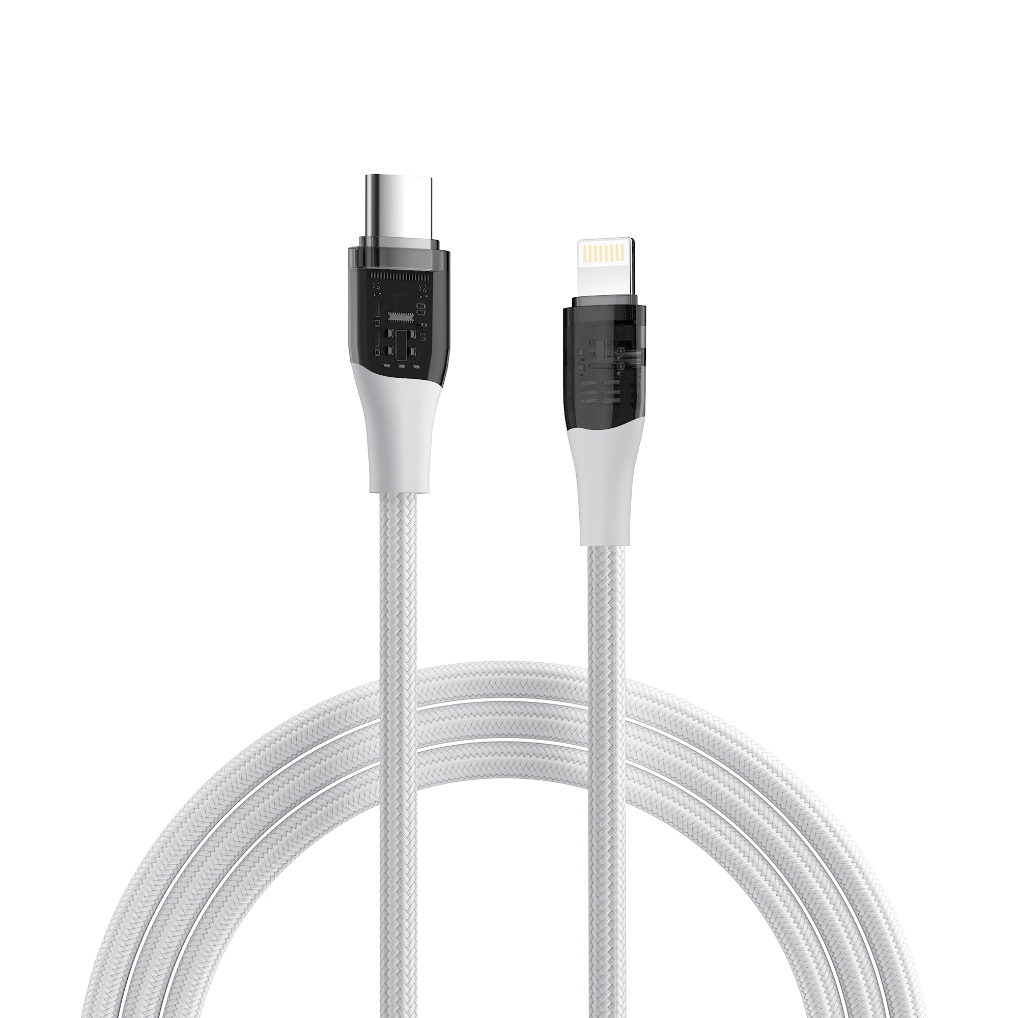 LAX Apple MFi USB-C to Iphone Cables 10 Feet Clear Connectors Braided
