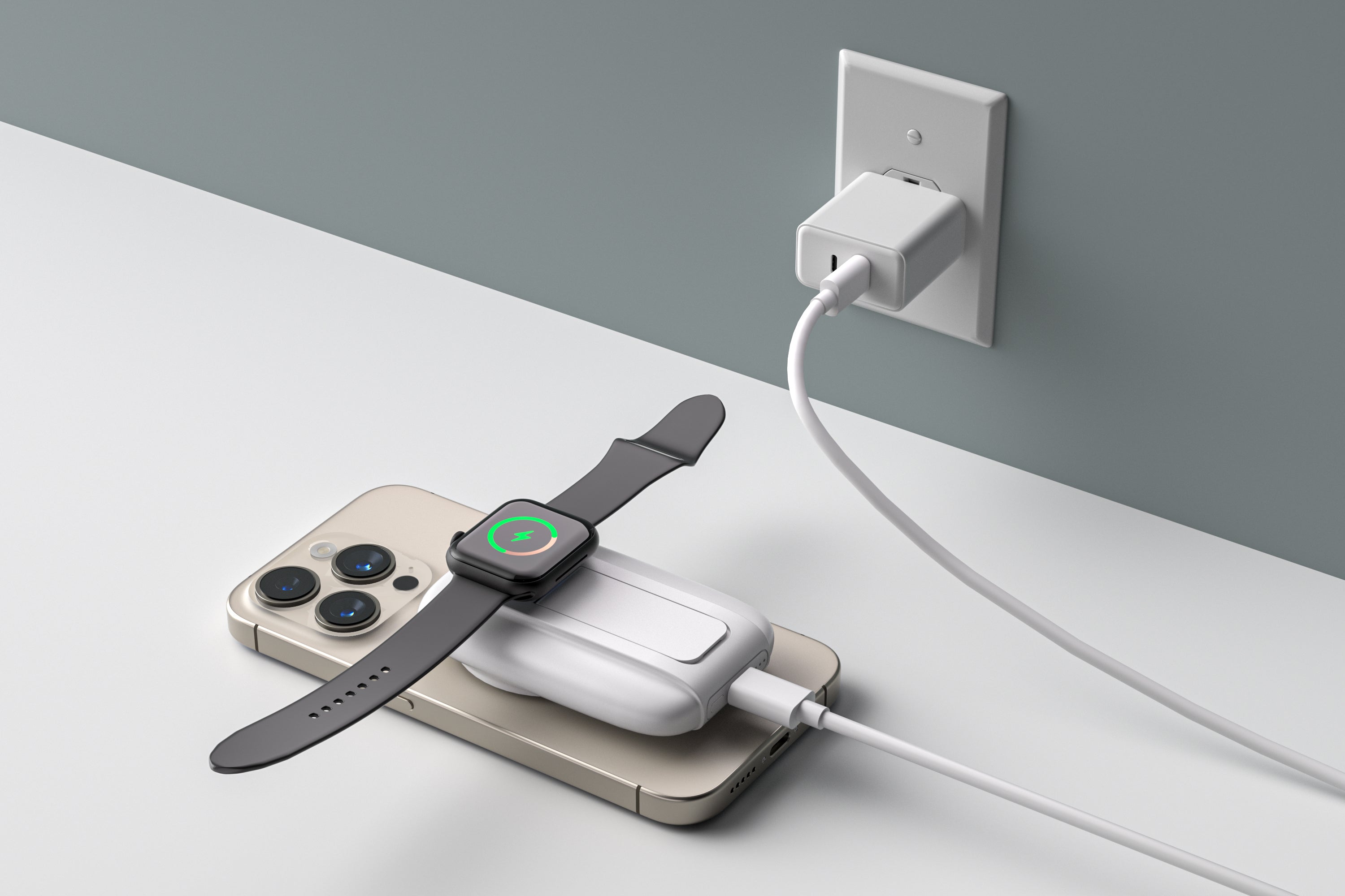 7200mAH MagSafe 15w with out kickstand with watch charger