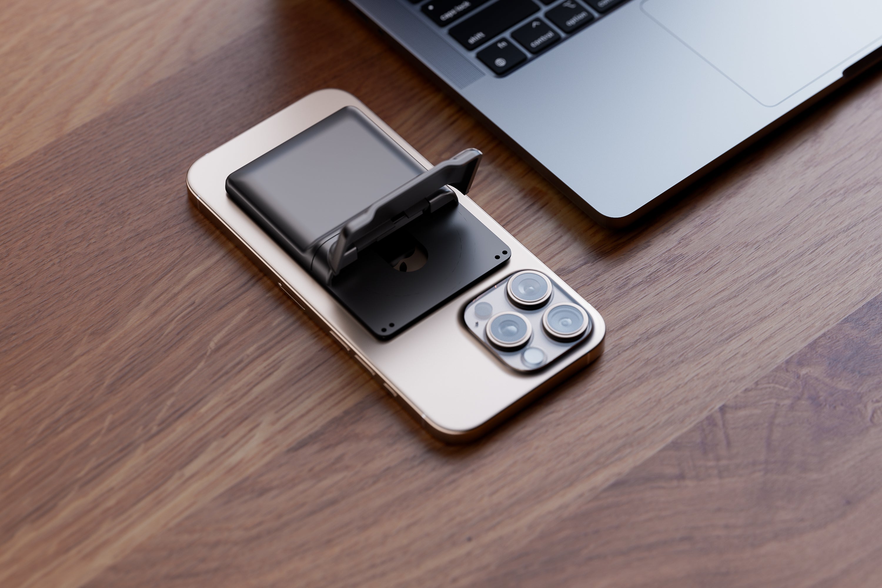 MagSafe Magnetic Card Holder Lanyard Wallet with Phone Stand