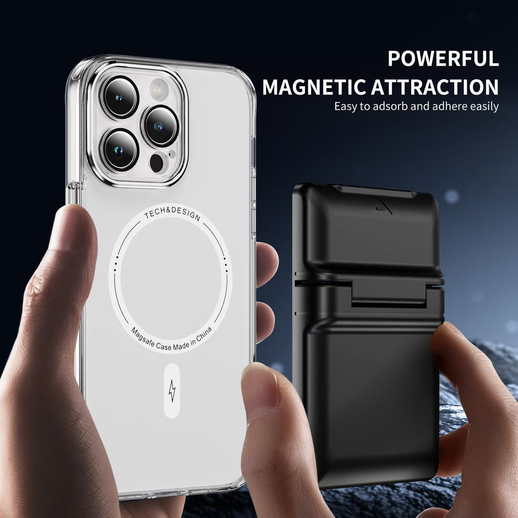 MagSafe Magnetic Card Holder Lanyard Wallet with Phone Stand