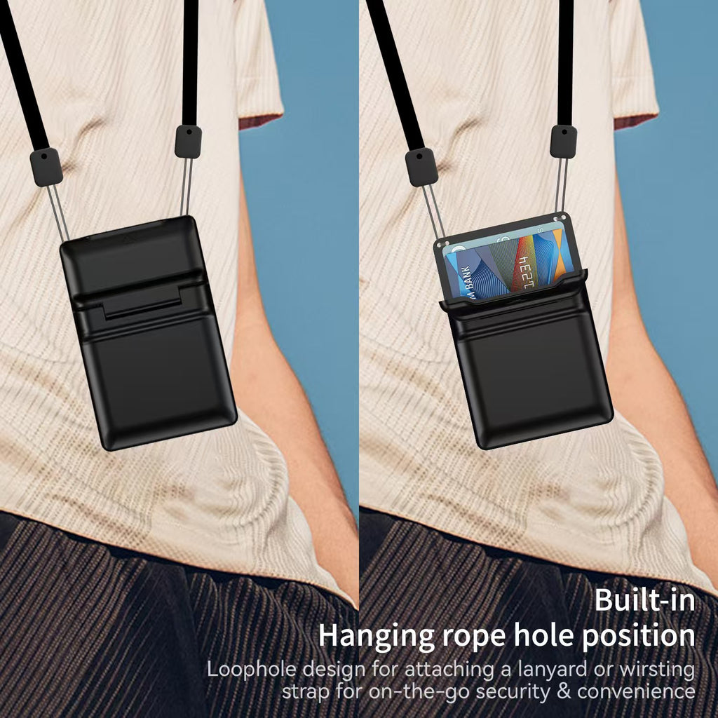MagSafe Magnetic Card Holder Lanyard Wallet with Phone Stand