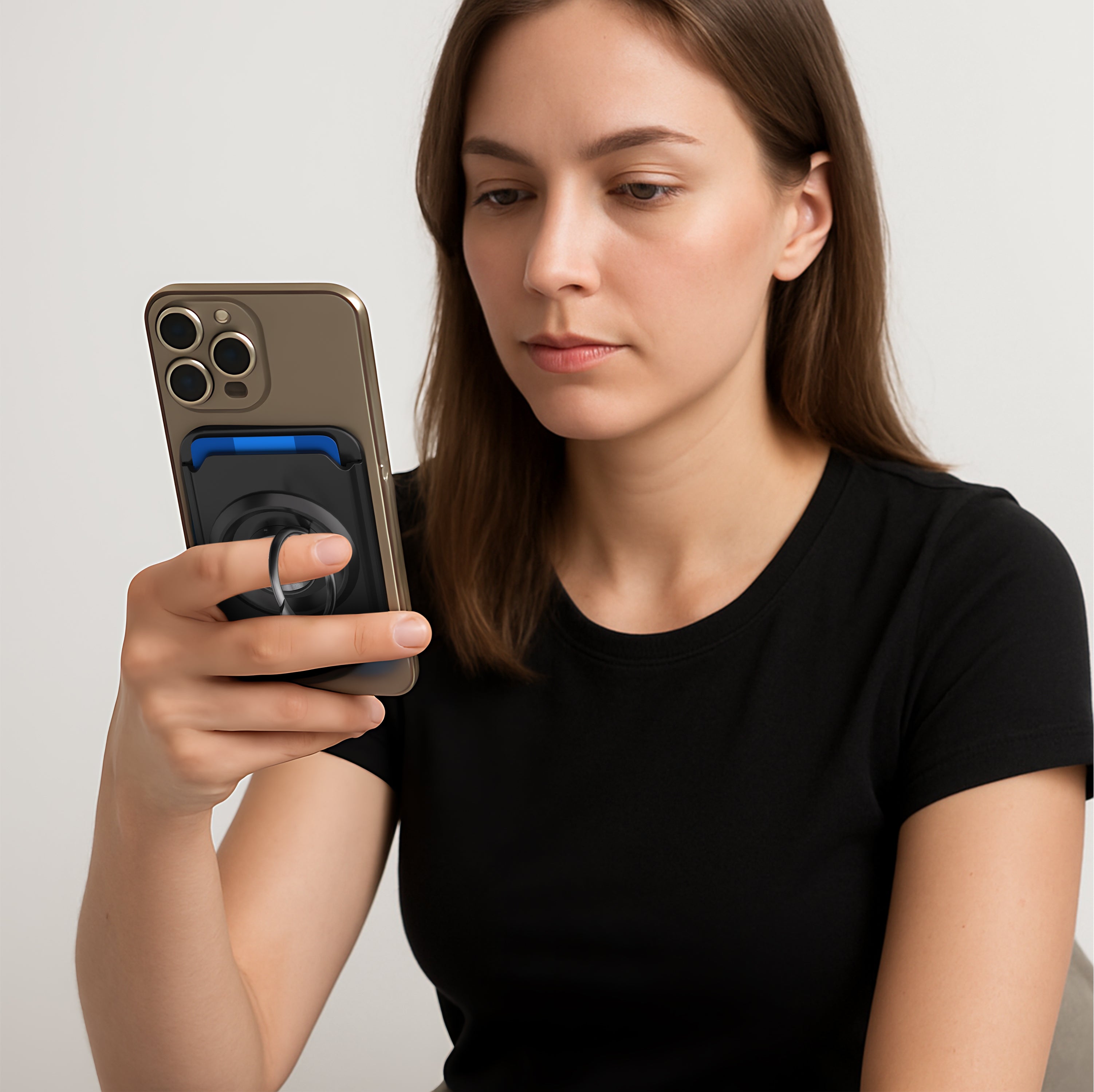 MagSafe Wallet with Kickstand Ring