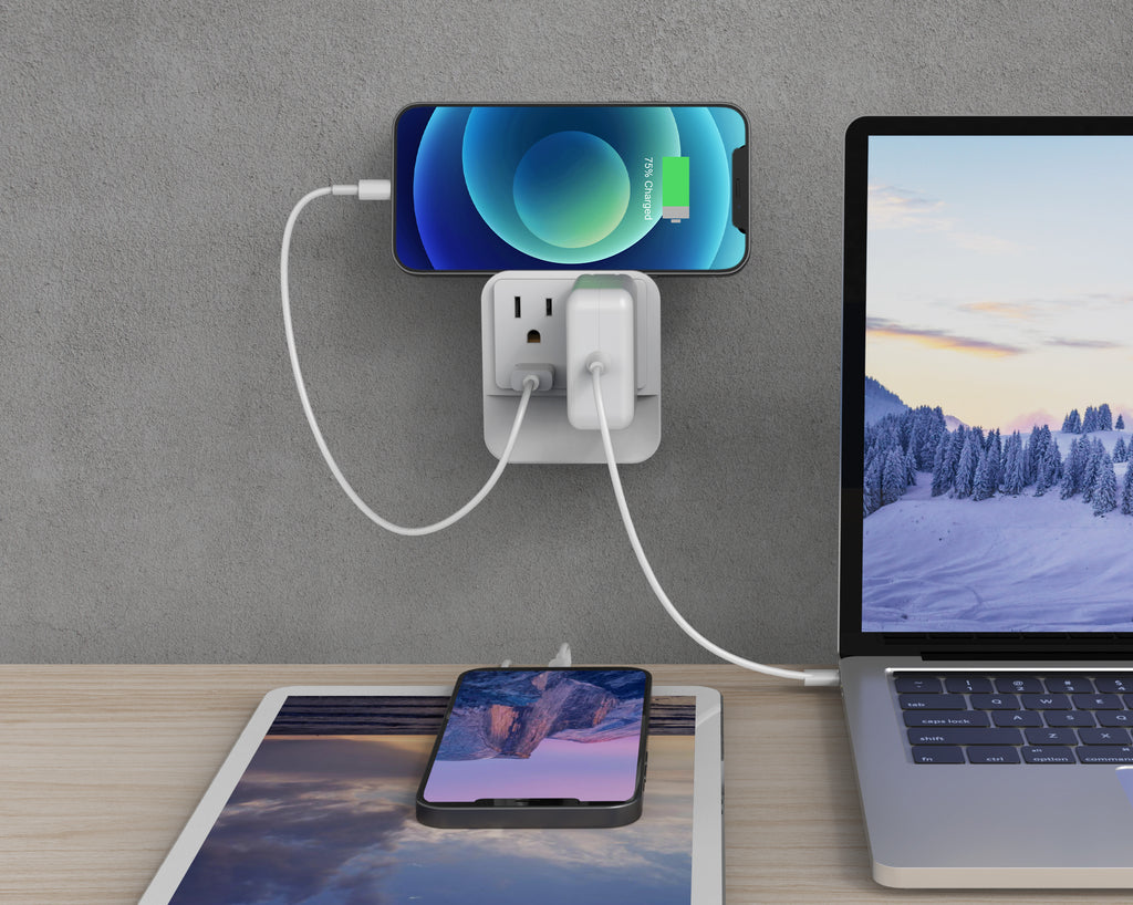 Surge Protector 2-Pack | 2 AC Outlets + 2 USB Ports with LED Light