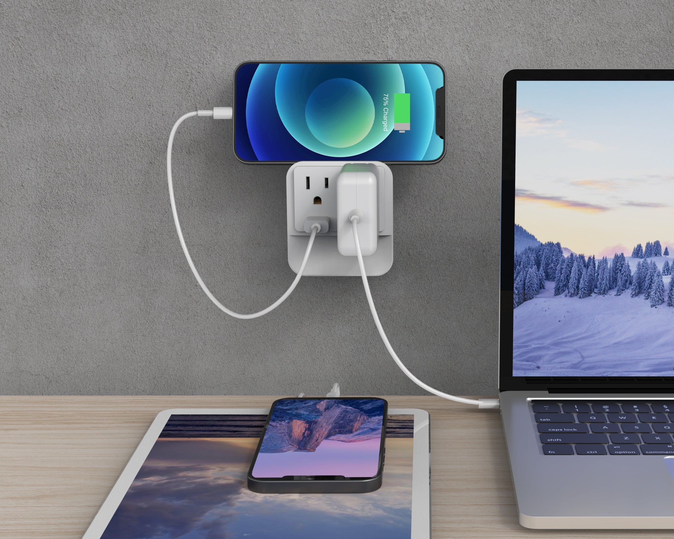 Surge Protector 2-Pack | 2 AC Outlets + 2 USB Ports with LED Light