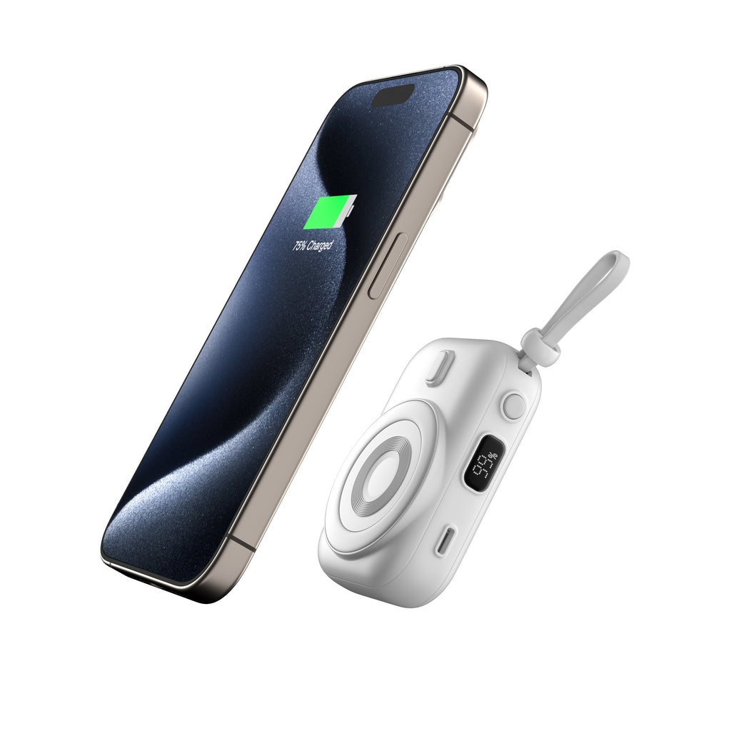 LAX Camera Power Bank and MagSafe - 12000mAh - White And Black