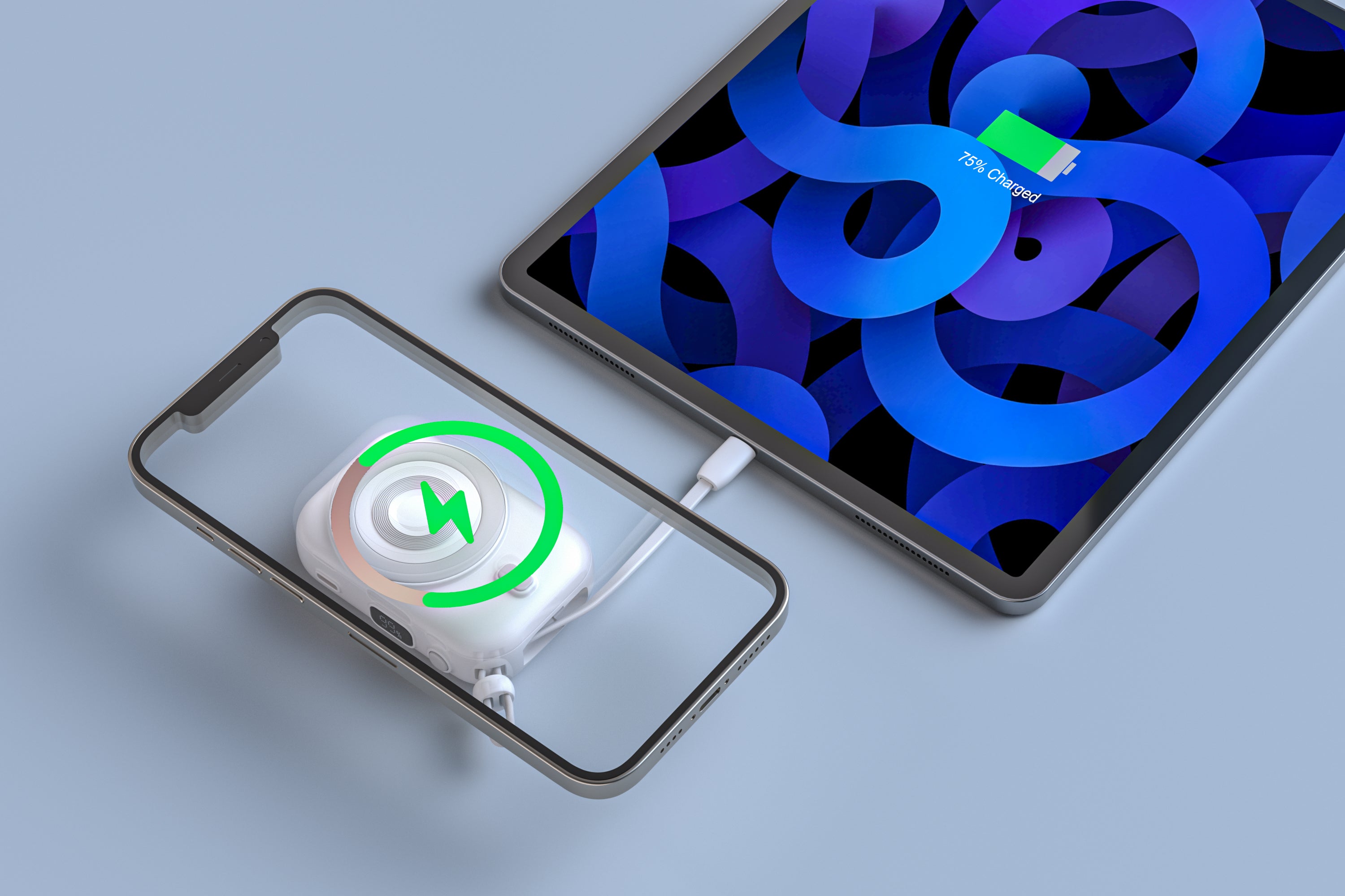 LAX Camera Power Bank and MagSafe - 12000mAh - White And Black