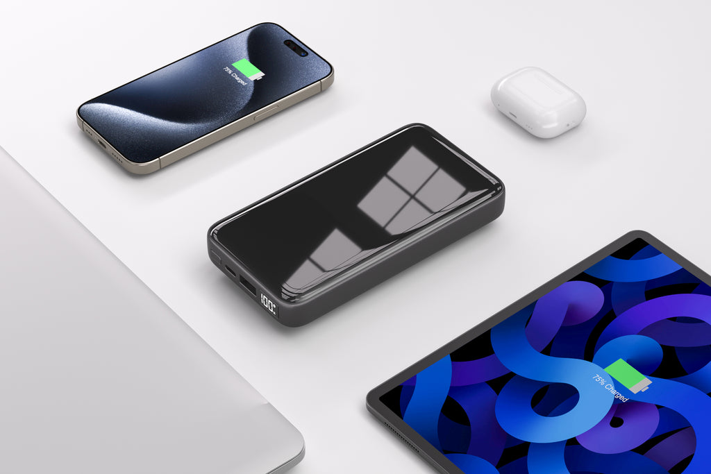 Plugable 10,000mAh Power Bank with USB-C & Digital Display