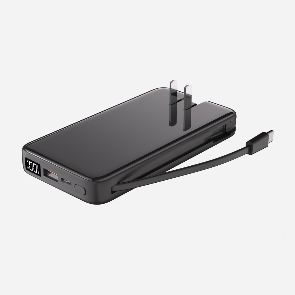 Plugable 10,000mAh Power Bank with USB-C & Digital Display