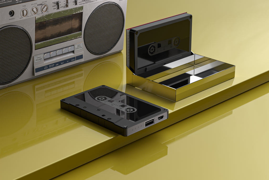 5000mAh Power Bank, Cassette-Style, Portable Charger