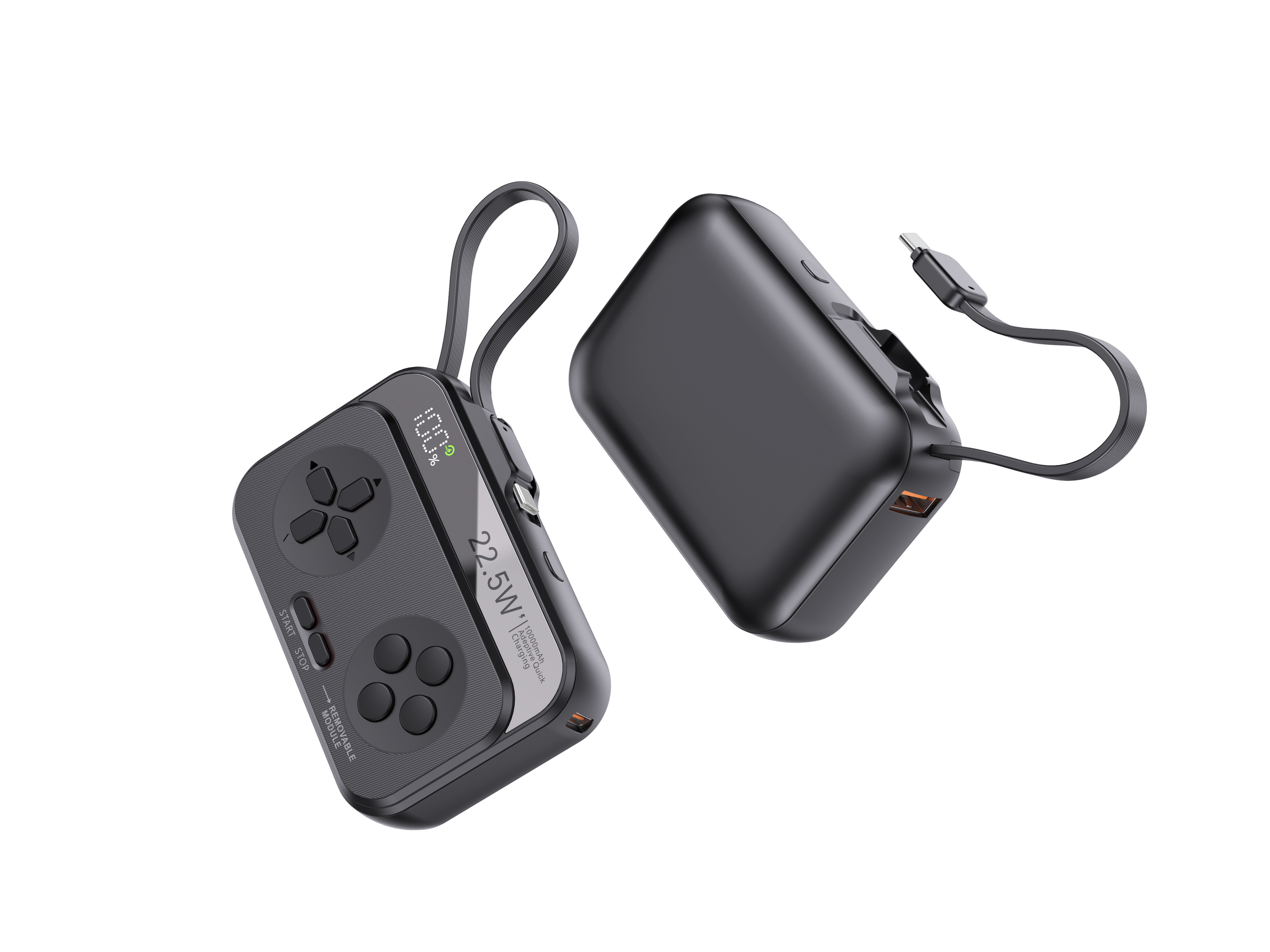 Game Controller Power Bank 10,000mAh USB-C with Display!