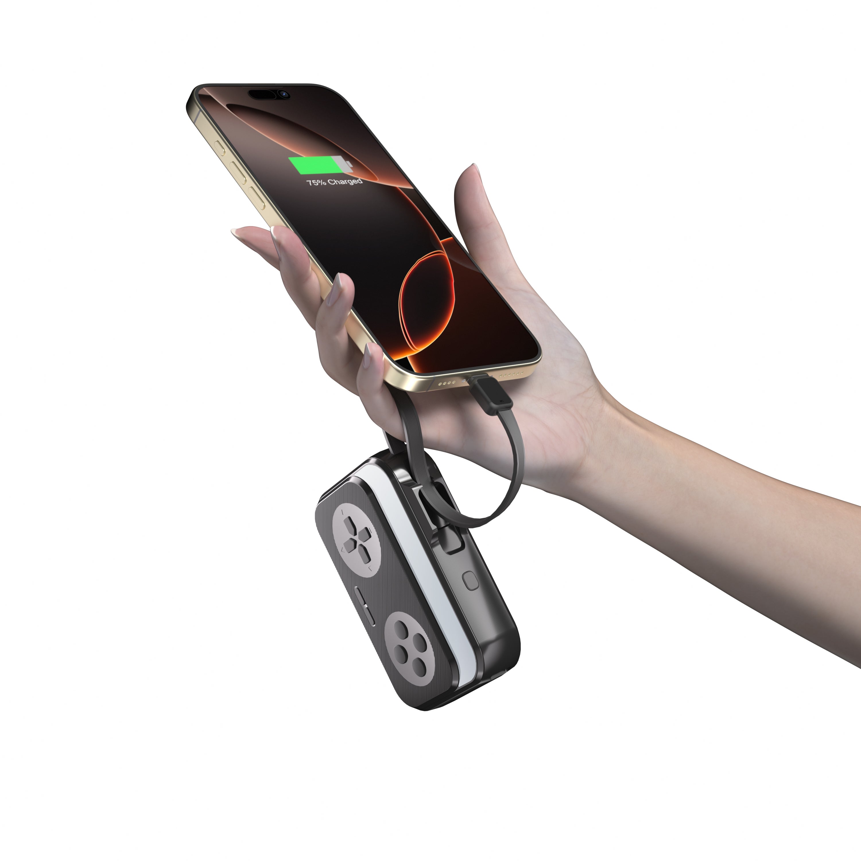 Game Controller Power Bank 10,000mAh USB-C with Display!