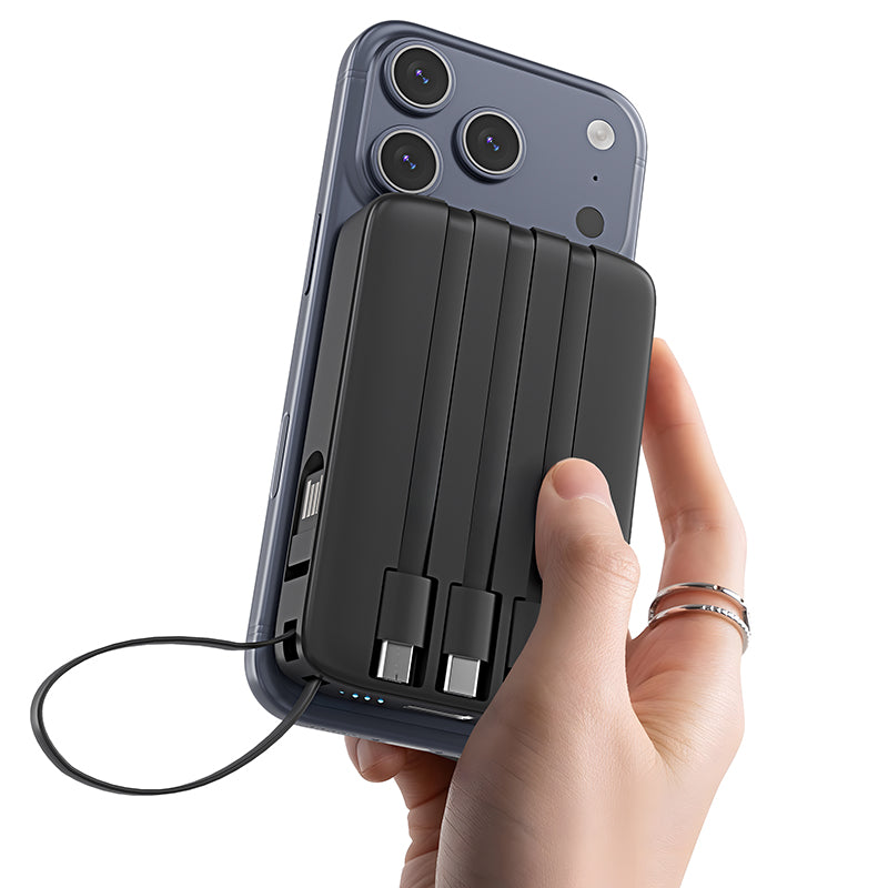 5-in-1 Power Bank 5000mAh – Black & White