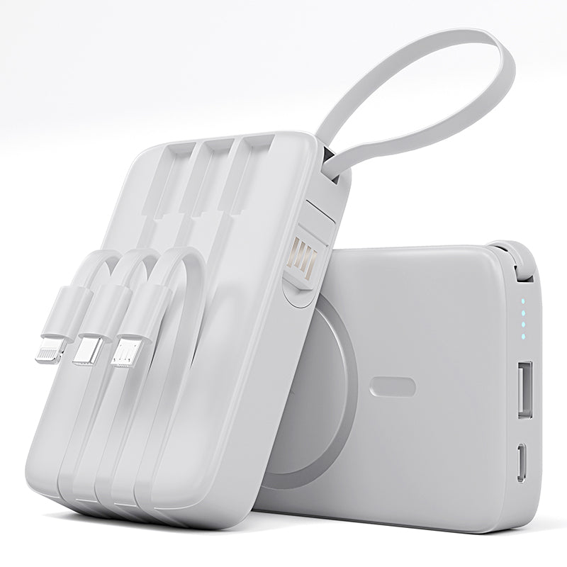 5-in-1 Power Bank 5000mAh – Black & White