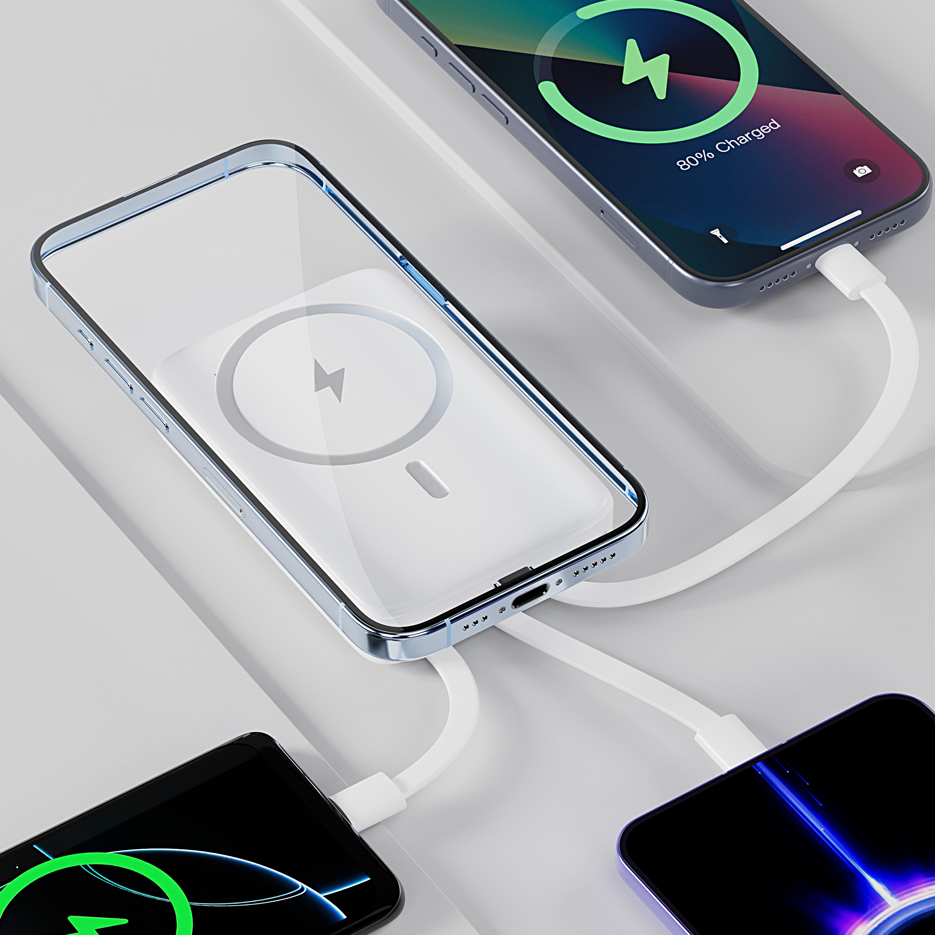 5-in-1 Power Bank 5000mAh – Black & White