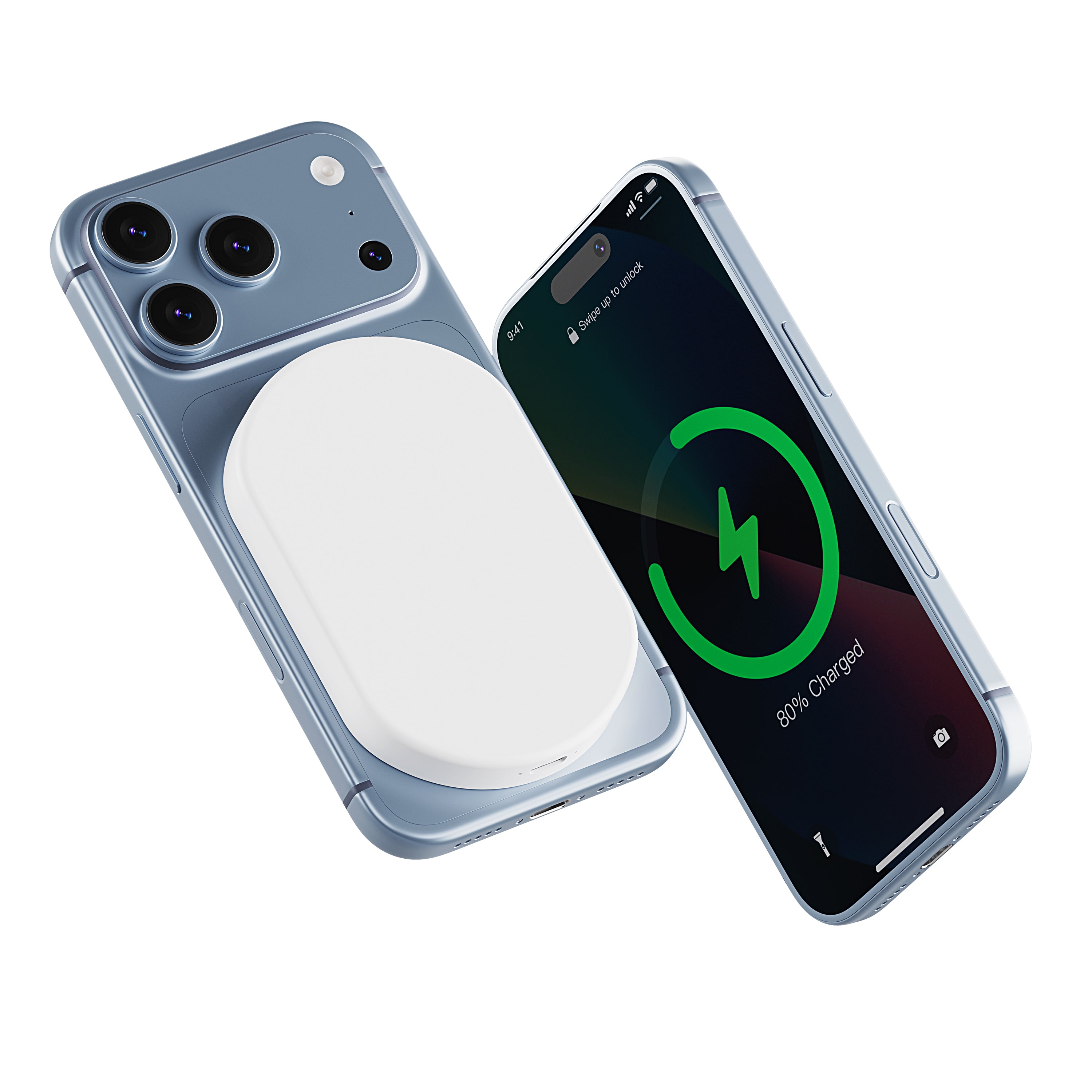 Magnetic Wireless Power Bank 5000mAh – 2-Pack White