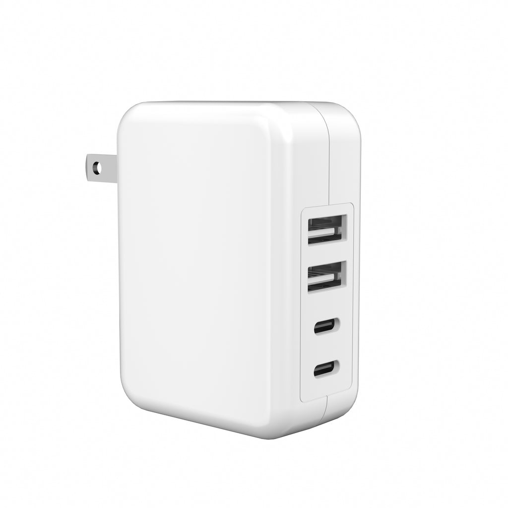 4-Port USB 20W Wall Charger - 2x USB-C + 2x USB-A