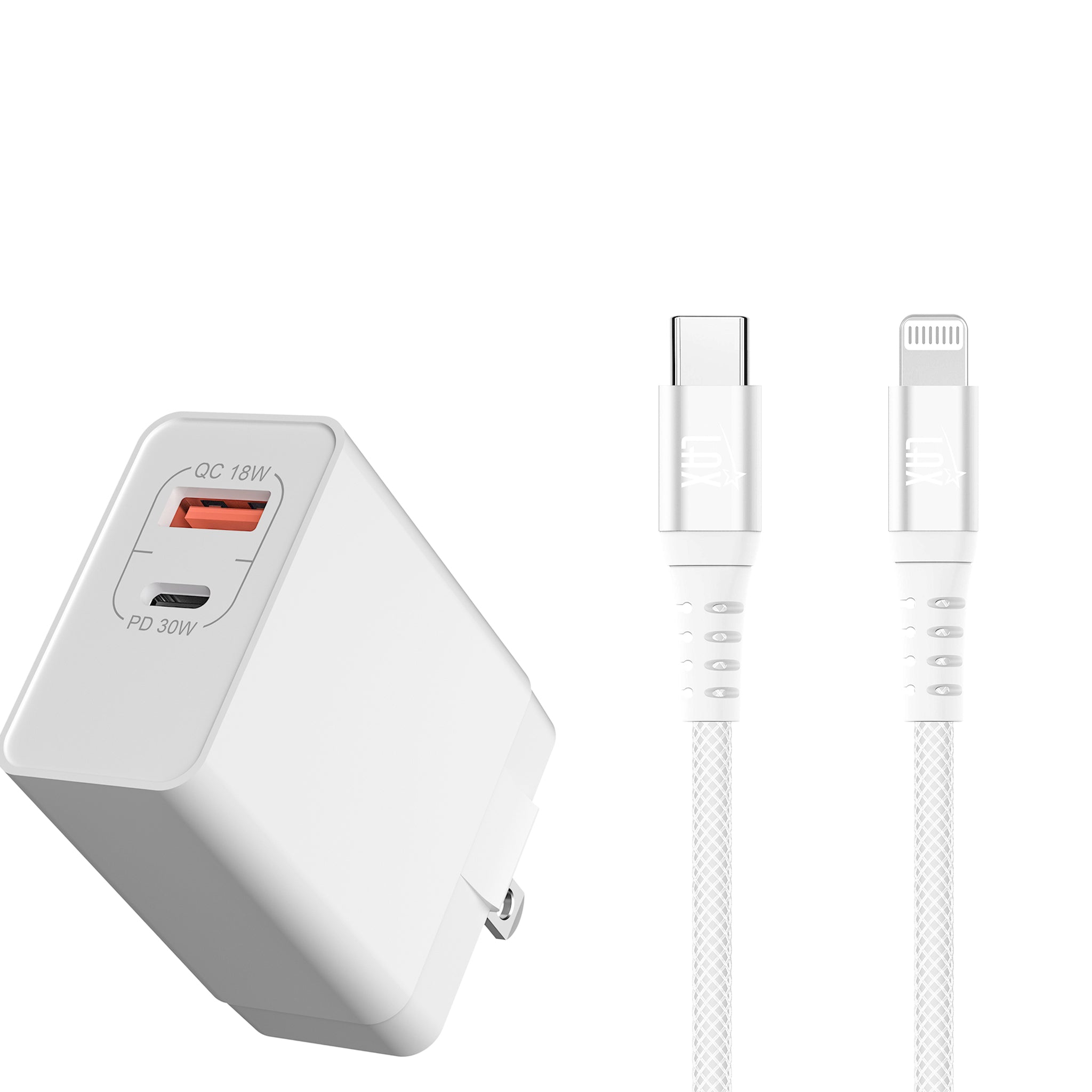 LAX Wall Charger with Iphone Cable