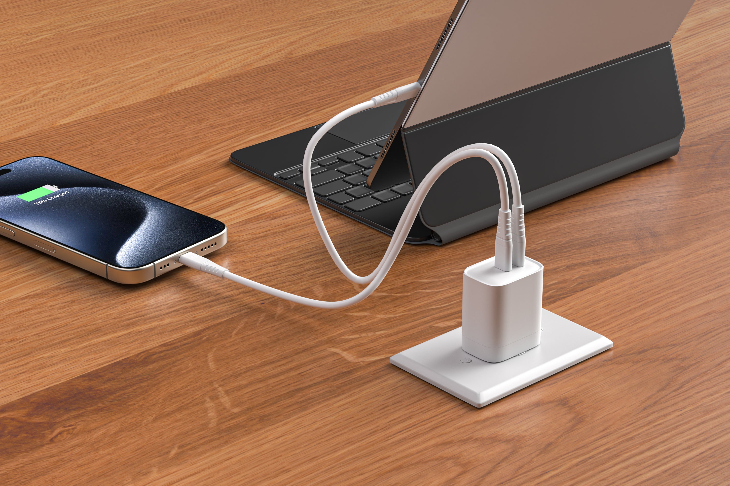 Dual USB-C Port 35W Wall Charger