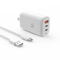 LAX 65W Wall Charger with 2 USB-C, 1 USB-A and Travel Pouch