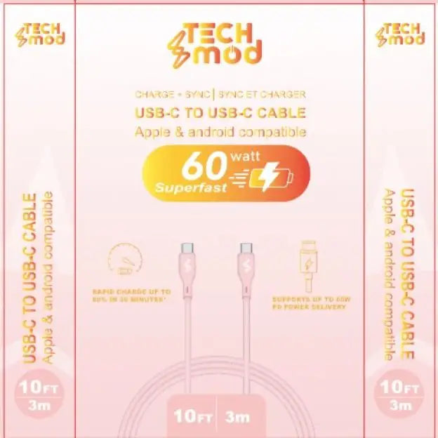 LAX - TM USB-C to USB-C Jelly Cable – 6ft & 10ft