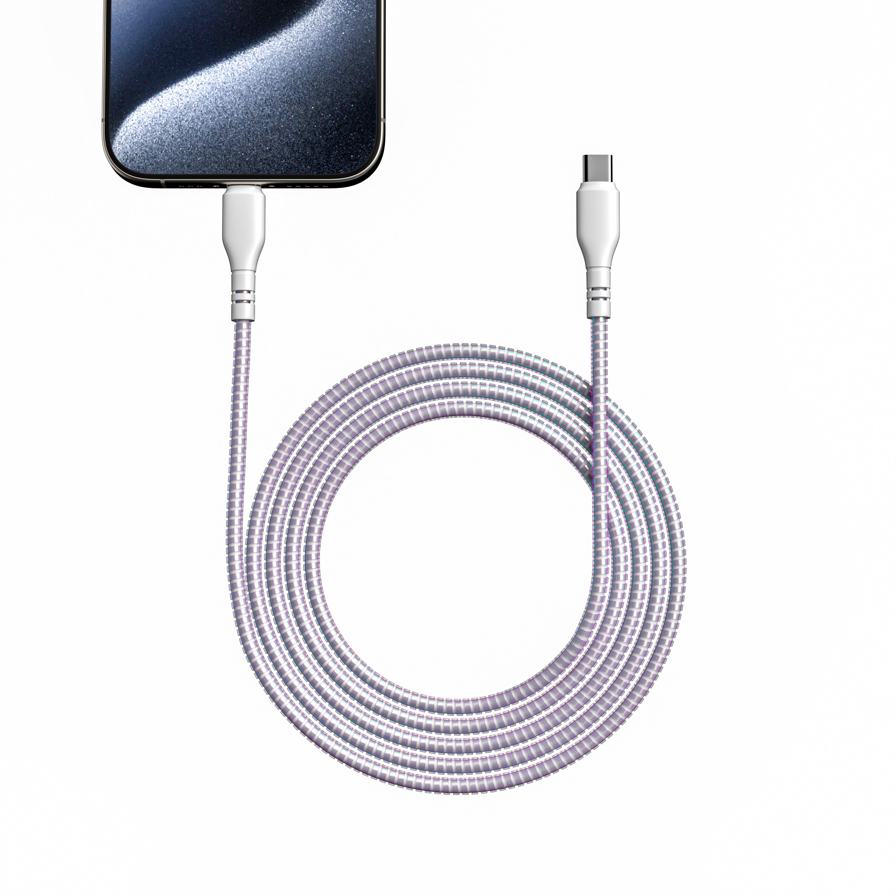 USB-C to USB-C Ringed Fast Charging Cable – 4 Feet