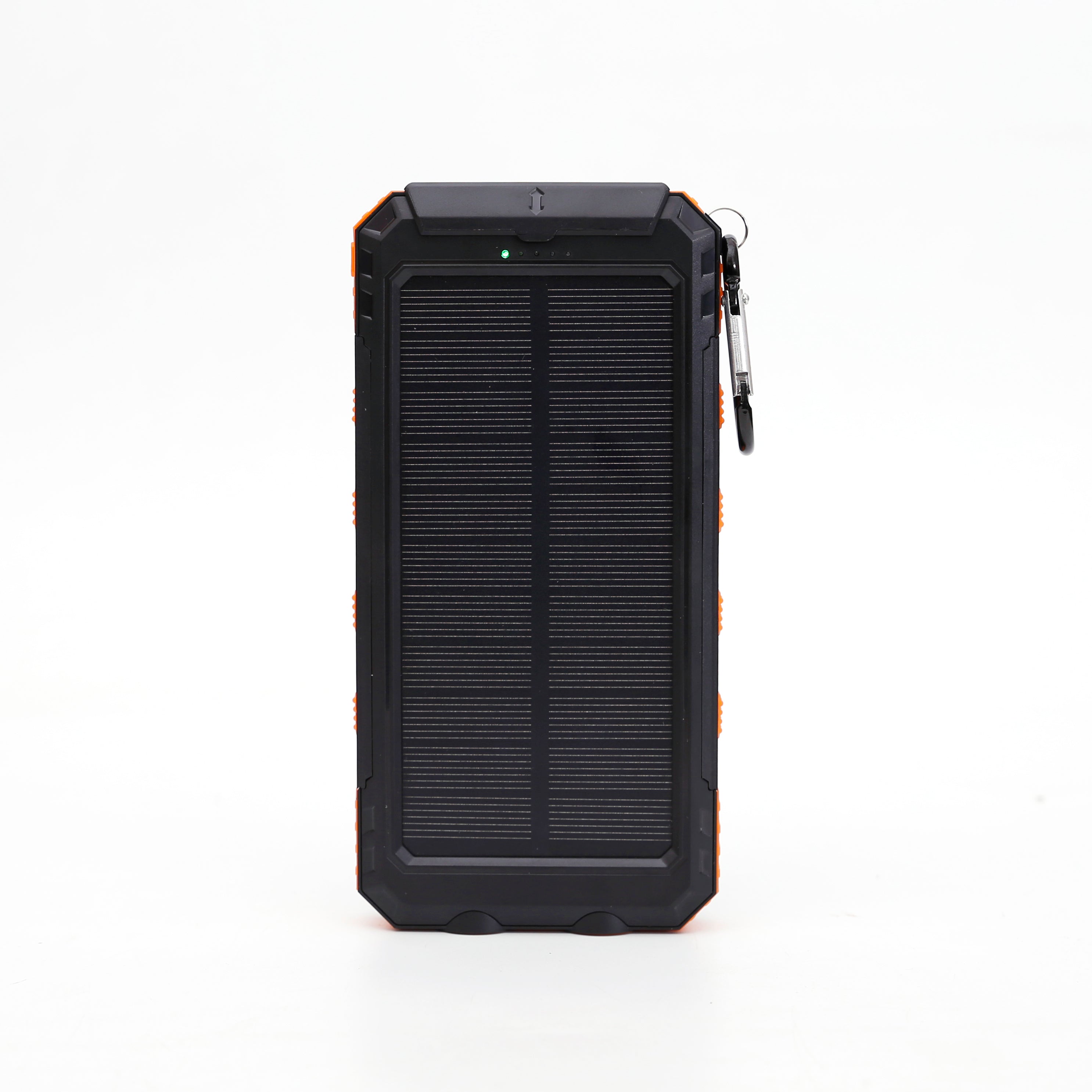 Multi-Functional 10,000mAh Power Bank with Solar Recharging, LED Flashlights, and Compass