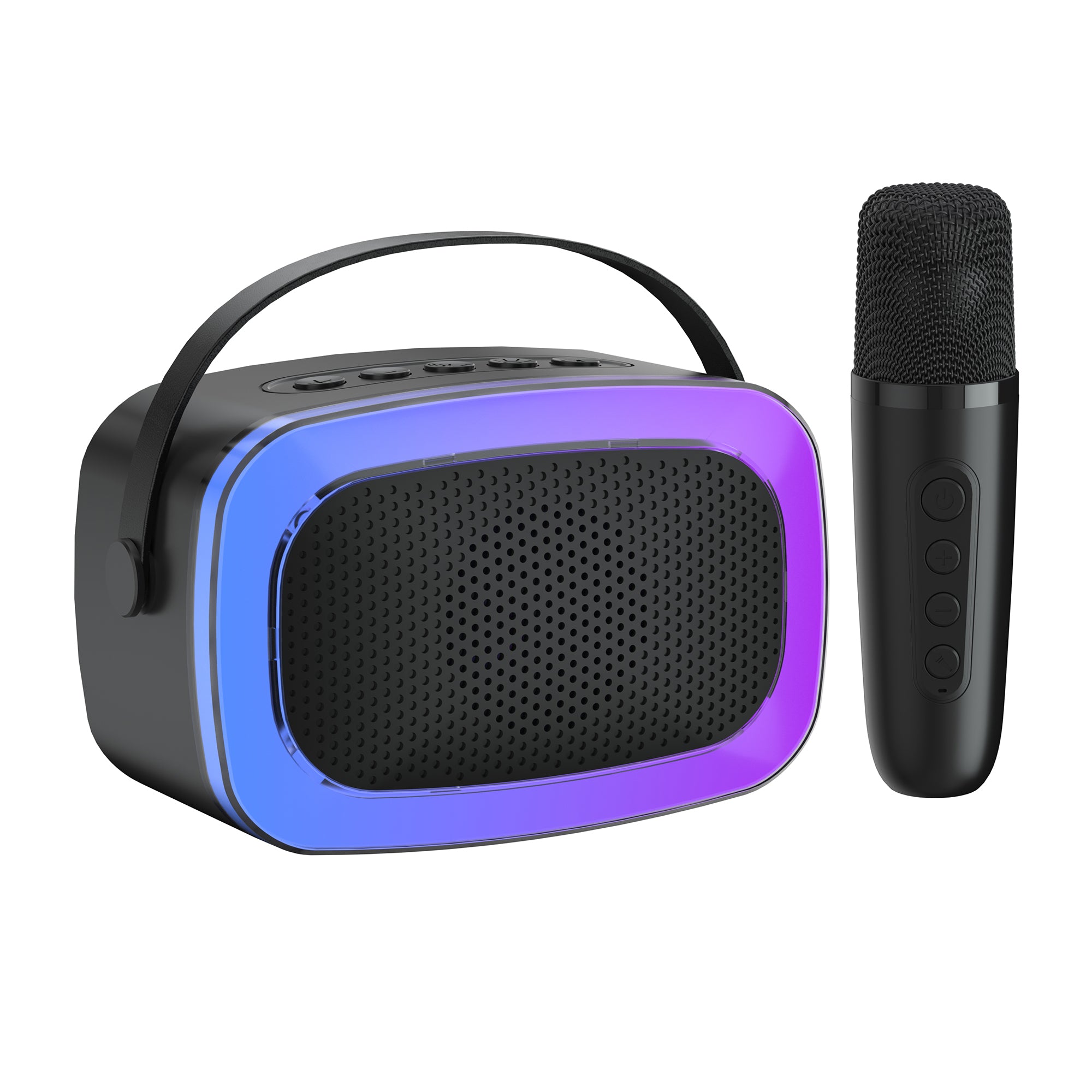 Mini RGB LED Karaoke Speaker with Mic