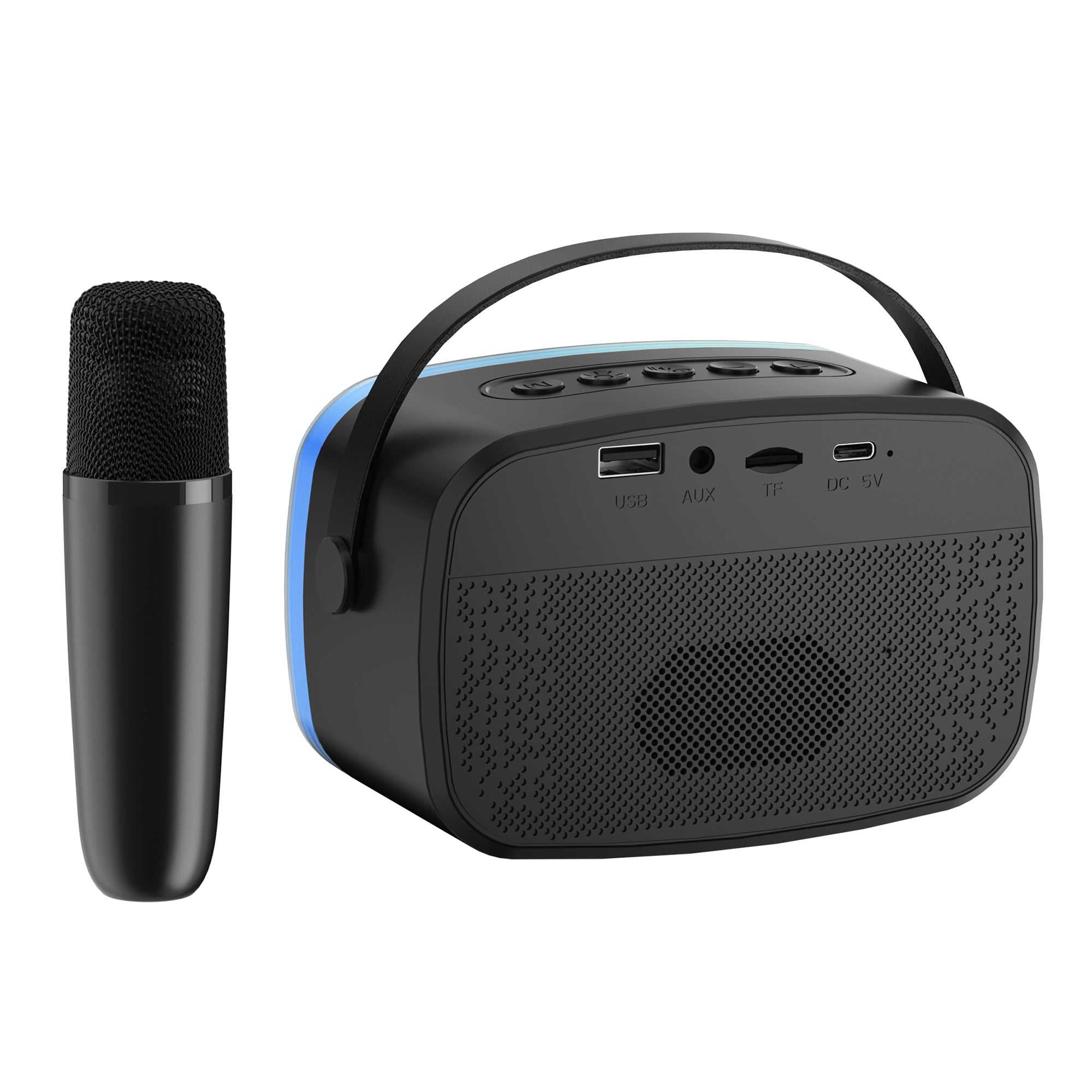 Mini RGB LED Karaoke Speaker with Mic