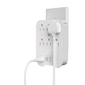 LAX 20W 6 Outlets Surge Protector + 2 USB-A + 2 USB-C - White