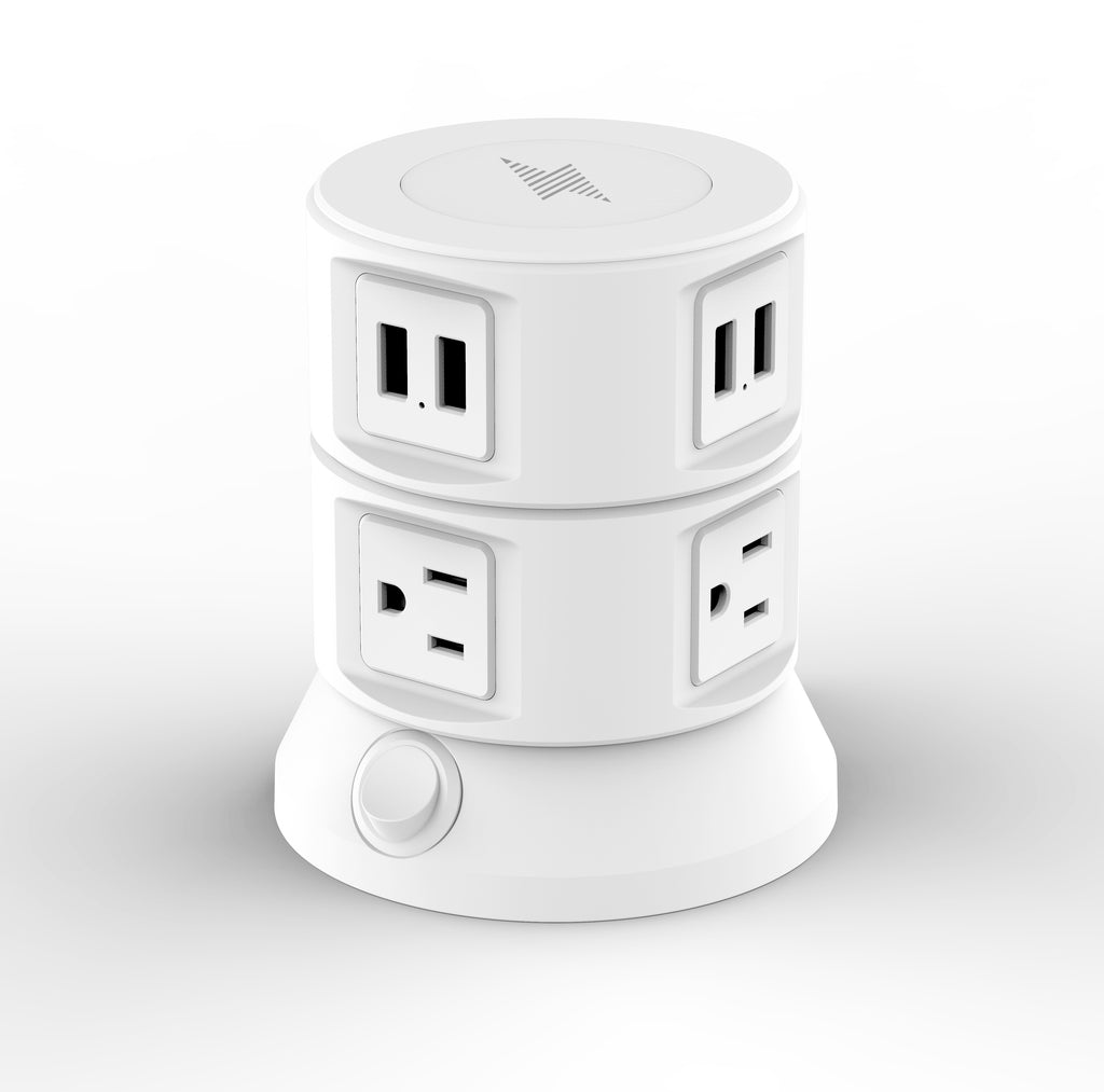 LAX 360 Degree Spinning Charging Tower - White