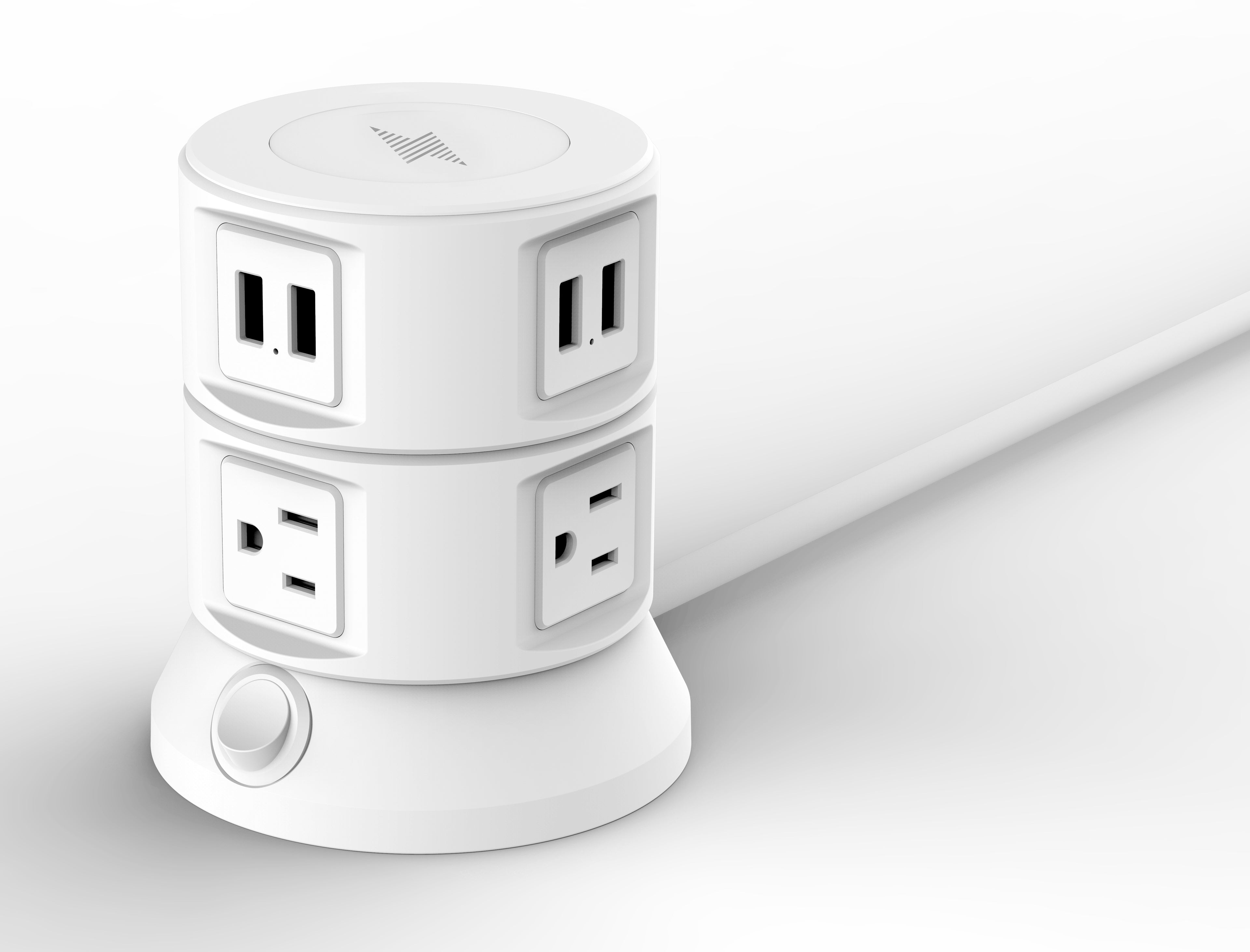 LAX 360 Degree Spinning Charging Tower - White