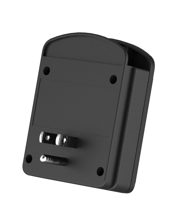 2 - Pack Surge Protector 2 Wall Outlets and 2 USB Ports - Black & White